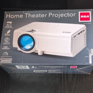 New In Box RCA Home Theater Projector HDMI 150" Picture Size